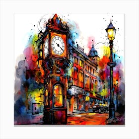Gastown Steam Clock - Vancouver BC Downtown Canvas Print
