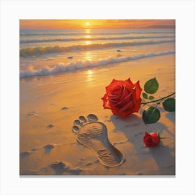 Footprints In The Sand4 1 Canvas Print