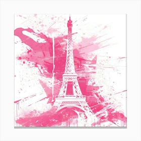 Pink Eiffel Tower Canvas Print