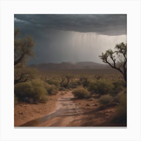 Stormy Day In The Desert Canvas Print