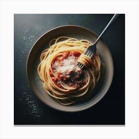 Spaghetti On A Plate 1 Canvas Print