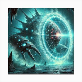 Abyssal Depth Shield Canvas Print