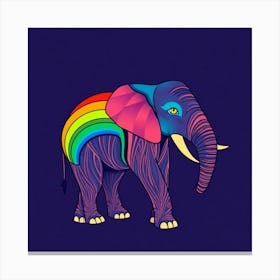 Rainbow Elephant Canvas Print