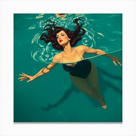 Underwater Woman 3 Canvas Print