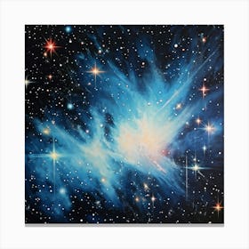 A Retro Inspired Scene Colors An Abstract Galaxy On A Background Of Space Magic Effects Shimmering 1 Canvas Print