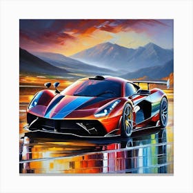 Sports Car Painting 9 Canvas Print