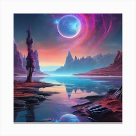 Space Landscape 4 Canvas Print