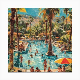 Palm Springs Pool 2 Canvas Print