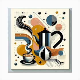 Abstract Coffee Art Canvas Print