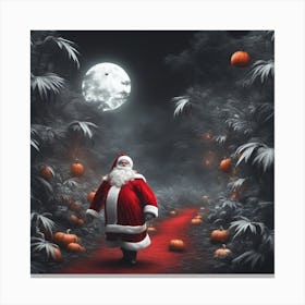 Santa Claus In The Forest 1 Canvas Print