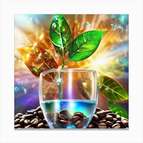 Coffee Beans In A Glass 1 Canvas Print