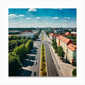 Soviet Union Contemporary Capital Baltic Suburbia Commute Community Municipality Asphalt Ka (1) Canvas Print