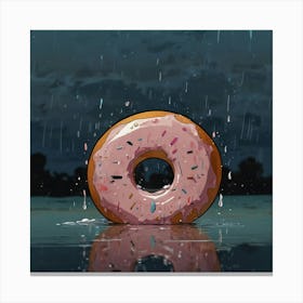 Donut In The Rain Canvas Print