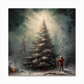 Brushed Christmas Nostalgia Canvas Print