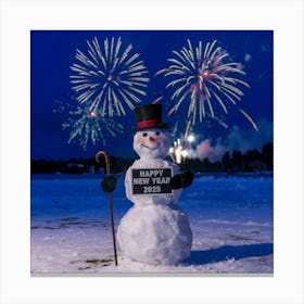 A Photo Of A Snowman With A Top Hat And 8 D8nnciqouubjb7glcrxw Up7s7ewlttaywj7c5tuleg Canvas Print