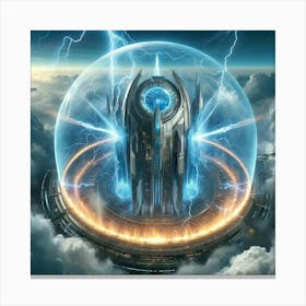 Skybreaker Citadel Defense Shield Canvas Print