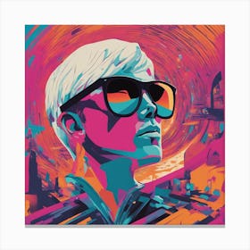 Braine, New Poster For Ray Ban Speed, In The Style Of Psychedelic Figuration, Eiko Ojala, Ian Davenp (3) 1 Canvas Print