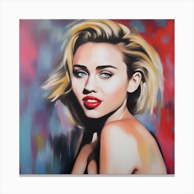 Miley Cyrus abstract painting Canvas Print