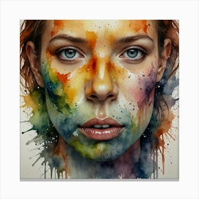 Watercolor Of A Woman 18 Canvas Print