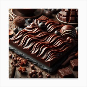 Chocolate waves 2 Canvas Print