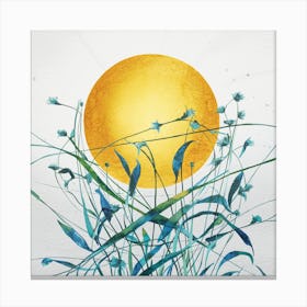 Sun In The Grass 5 Canvas Print