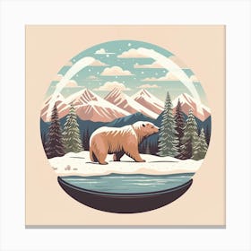 Big Bear Lake California Snowglobe Canvas Print