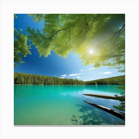 Lake In The Forest 8 Canvas Print