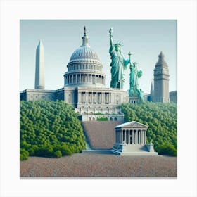 Clamor to Freedom Monuments Canvas Print