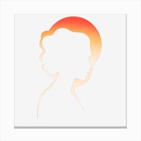 Silhouette Of A Woman 2 Canvas Print