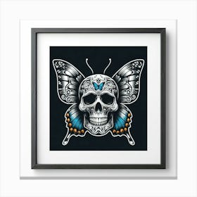 Skull Butterfly Art 7 Canvas Print