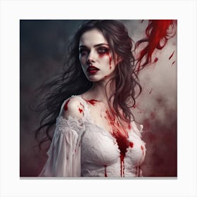 Vampire Girl Canvas Print