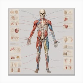 Anatomy Of The Human Body Canvas Print