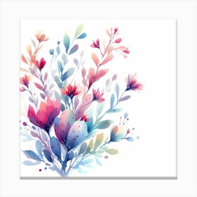 Watercolor Flowers 42 Canvas Print