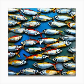 Sardines Art (1) Canvas Print