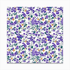 Lavender Loom London Fabrics Floral Pattern 5 Canvas Print