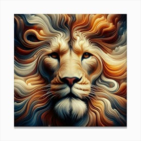 Lion Head - Abstract Canvas Print