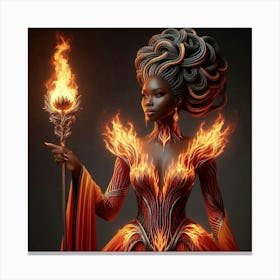 Fire Goddess-17 Canvas Print