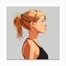 Anime Girl 3 Canvas Print