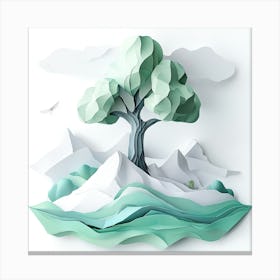 Paper Tree Canvas Print