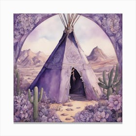 The Violet Teepee Canvas Print