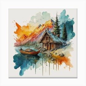 Stunning watercolor landscapes 1 Canvas Print