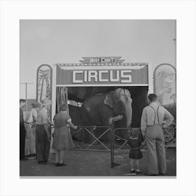 Klamath Falls, Oregon, Circus Day By Russell Lee Canvas Print