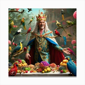 The Grand Party Hosted By The King Of The Birds Canvas Print