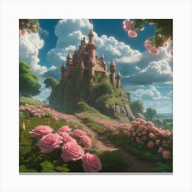 Albedobase Xl Garden Castlemany Flowersa Few Rosesclouds Drama 0 Canvas Print