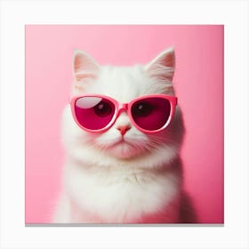 Cute Cat In Sunglasses 1 Canvas Print