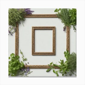 Frame With Herbs Stock Videos & Royalty-Free Footage 1 Canvas Print