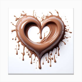 Chocolate Love Heart Canvas Print