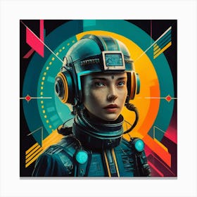 Futuristic Girl 1 Canvas Print