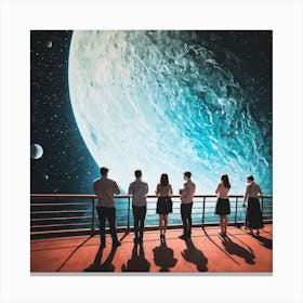 People On A Ship In Space Canvas Print