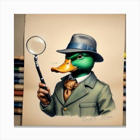 Detective Duck 18 Canvas Print